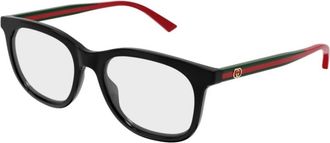 Gucci Glasses, unisex, Black, Size: 53 MM Square Optical Frame