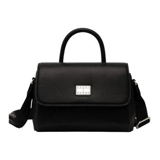 Tommy Hilfiger Handbags, female, Black, Size: ONE SIZE American Cool Flap Crossover