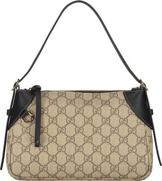 Gucci GG Emblem Kleine Schoudertas - Dames - Schoudertassen - Beige - ONE Size - Leer - Tassen