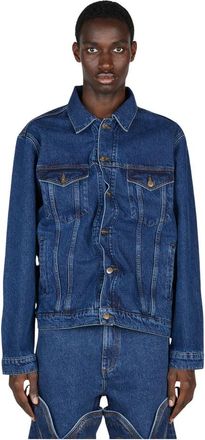 Y / Project Wire Denim Jacket - Heren - Spijkerjassen - Blauw - L - Denim - Jassen