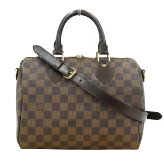 Louis Vuitton Tweedehands Canvas Louis Vuitton tassen - Dames - Pre-owned - Bruin - Maat: ONE Size Tweed