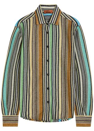 Missoni Striped Metallic-knit Shirt - Multicoloured - 44 (UK12 / M)