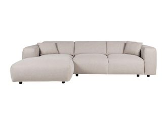 VENTE-UNIQUE.COM Sof&aacute; rinconera tela beige