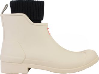 Hunter In/Out Chelsea Sock Womens Beige Wellington Boots Rubber - Size UK 5