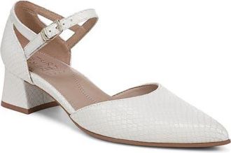 Naturalizer Maddox Ankle Strap Pointed Toe Pump in Warm White at Nordstrom, Size 8.5