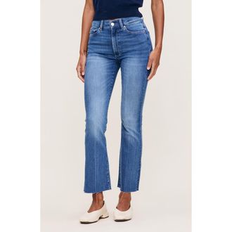 DL1961 Bridget Instasculpt High Waist Raw Hem Ankle Bootcut Jeans in Palm Springs Dl Airbrushed at Nordstrom Rack, Size 34