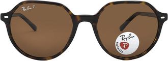 Ray-Ban Thalia Polarized Brown Geometric Unisex Sunglasses RB2195 902/57 53