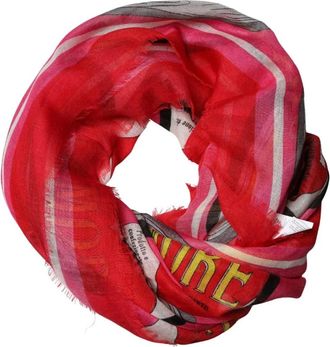 Dolce & Gabbana Amore Print Nek Vierkante Sjaal - Dames - Wintersjaals - Veelkleurig - ONE Size - Kasjmier - Accessoires