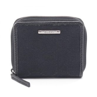 Gucci Black Canvas Leather Coin Purse/Coin Case (Pre-Owned)