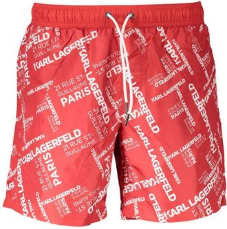 Karl Lagerfeld Rosso Polyester Heren Zwem Boxer