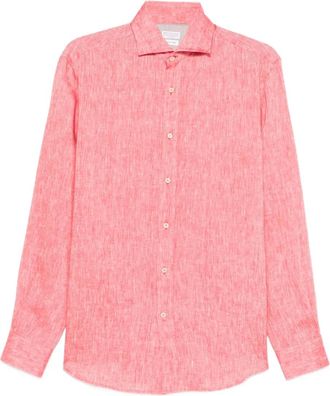 Brunello Cucinelli Button-up overhemd - Rood