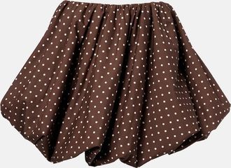 Rotate Polka-dot cotton-blend miniskirt