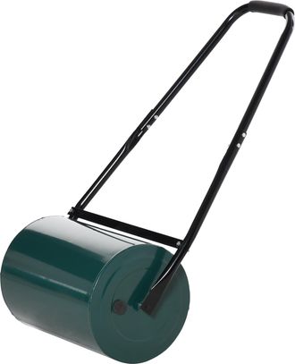 OUTSUNNY Rullo Da Giardino Da 30l Di Capacit&agrave; In Metallo Verde Scuro - Outsunny