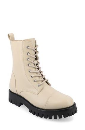 Journee Collection Aaley Bootie - Wide Width in Bone at Nordstrom Rack, Size 5.5