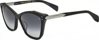 Rag & Bone Womens RNB1045-G-S-06FQ-57 RNB1045 G S 57 06FQ Sunglasses - Black - One Size
