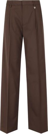 Dondup Wide Broeken - Dames - Wijde Broeken - Bruin - M - Broeken