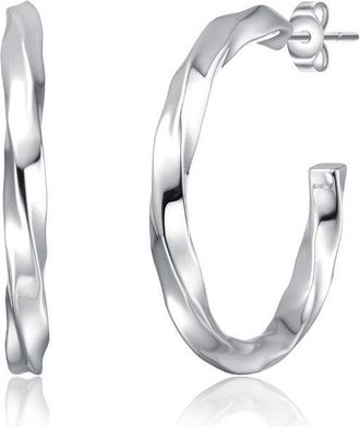 Rachel Glauber Bright Shine C-Hoop Earrings