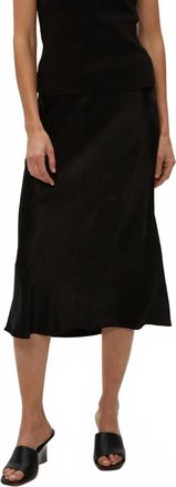 Michael Stars Leila Bias Midi Skirt In Black