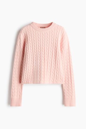 H&M Pullover mit Zopfmuster - Pink