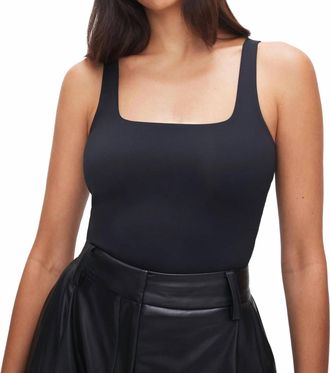 Good American Scuba Modern Tank Bodysuit In Black 001