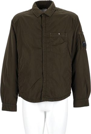 C.P. Company Green Military Classic Collar Nylon Shirt