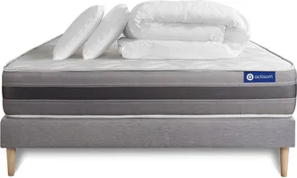 Actisom Pack Colch&oacute;n Gris L&aacute;tex Y Espuma Viscoel&aacute;stica 140 X 190
