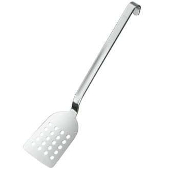 Rösle Stainless Steel Perforated Turner with Hook Handle, 13-Inch