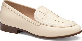 Johnston & Murphy Ali Woven Loafer in Bone Nappa Leather at Nordstrom, Size 9.5