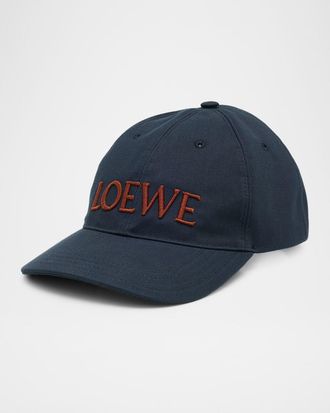 Loewe Embroidered Canvas Cap