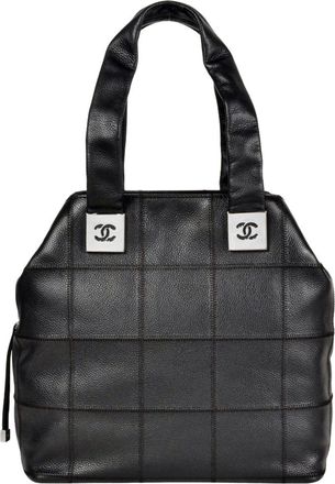 Chanel Black Grained Calfskin Tote Bag (Pre-Owned)
