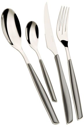 Bugatti Set Posate 24 Pezzi In Scatola Regalo Con Finestra Glamour Silver Tinta Unita Bugatti