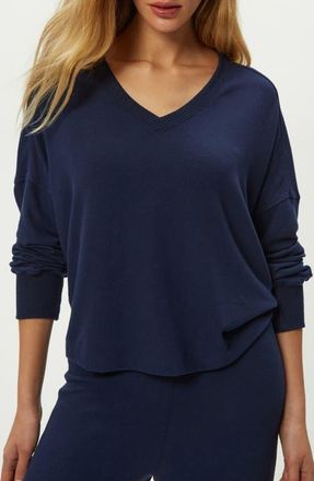 Michael Stars Vic Relaxed Brushed Jersey Top in Nocturnal at Nordstrom, Size X-Small