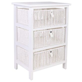 Wanderlust Deco Cajonera De Madera Blanca 40x29x58h Cm