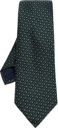 Ferragamo Zaire Jacquard Tie - Heren - Stropdassen - Groen - ONE Size - Accessoires