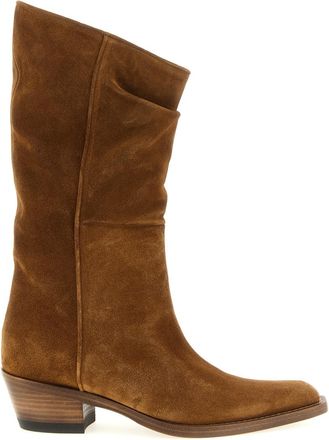 Khaite Brown Suede Clive Boots