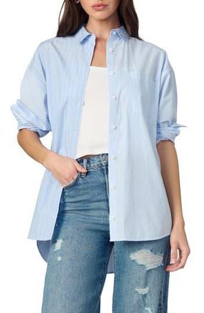 Joe's Relaxed Fit Stripe Button-Down Shirt in Blue/White Stripe at Nordstrom Rack, Size X-Small