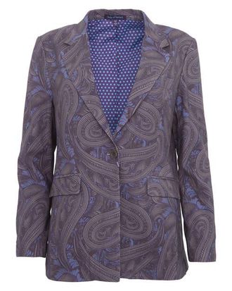 Lords of Harlech Julia Stretch Wool Tailored Blazer in Badalona Smoke at Nordstrom, Size 12