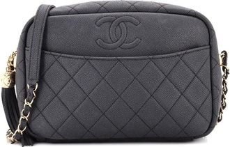 Chanel Coco Tassel Camera Case Quilted Caviar Large crossbody bag - Nero