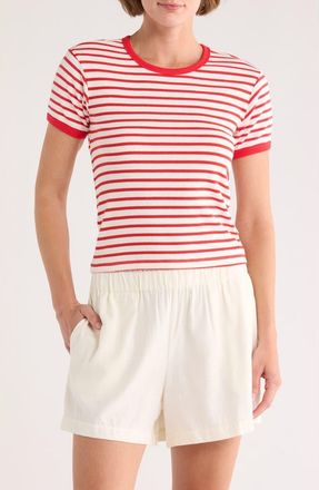 Hurley Just a Girl Fitted T-Shirt in Rococco Red at Nordstrom Rack, Size Small