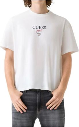 Guess Hombre, Camisetas, Blanco, Talla: M