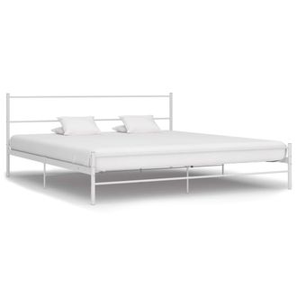 vidaXL Vidaxl - Estructura Cama Sin Colch&oacute;n Con Cabecero Metal Blanco 160x200cm