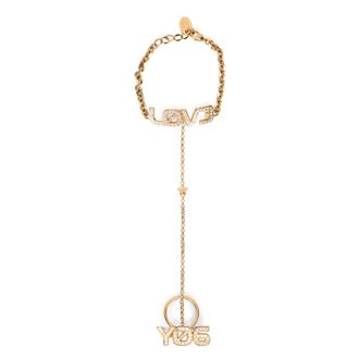Red Valentino Bracelets, female, Yellow, Size: ONE SIZE Elegant golden necklace with eye-catching design