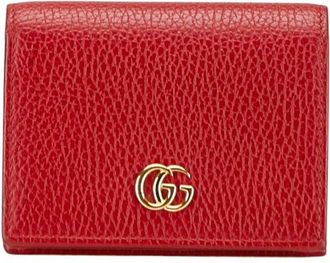 Gucci Red Color Leather Wallet (Bi-Fold) (Pre-Owned)