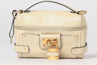 Chlo&eacute; Mini borsa a mano Paddington in pelle liscia con lucchetto e tracolla