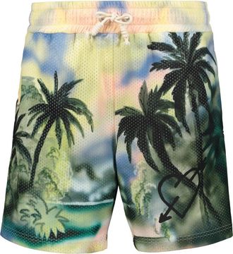 Palm Angels Mesh Bermuda Shorts - Heren - Strandmode - Veelkleurig - S - Polyester - Badmode