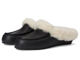 UGG Ansley Womens Mule Leather Slipper, Black -, 6 UK