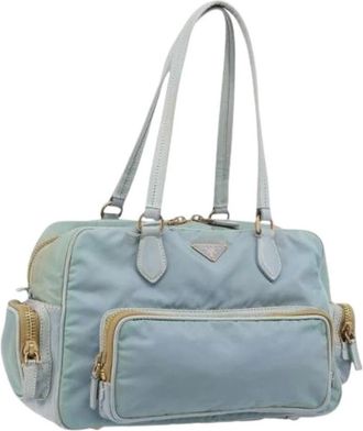 Prada Pre-owned Vintage Nylon Handtas - Dames - Vintage Handtas - Blauw - ONE Size - Nylon - Vintage