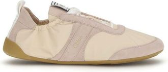 Chlo&eacute; Beige Nylon Sport Sneakers