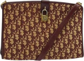 Dior Pre-owned Cross Body Bags, female, Red, Size: ONE SIZE Pre-owned Trotter Canvas Shoulder Bag