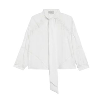 Ermanno Scervino Blouse - Dames - Blouses & Shirts - Wit - Maat: S Zijde